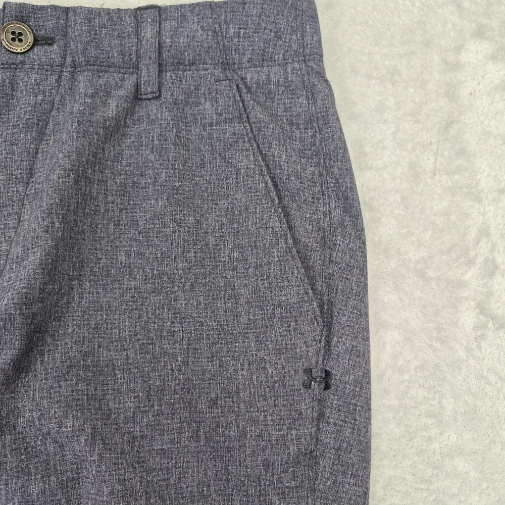 30x30 Under Armour Golf Pants Mens Heathered Gray Blue Straight Leg Casual Dress